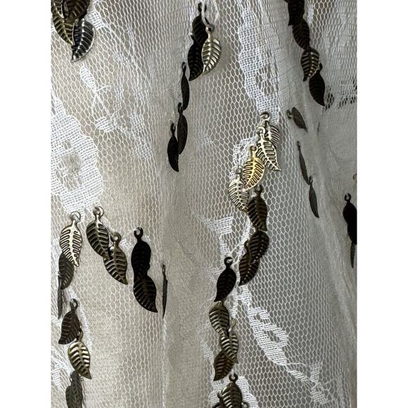 ARROGANT CAT Lace Charm Gold Embellished Jingling Leafs Rave Club Vest Size XS/S - Picture 10 of 12